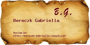 Bereczk Gabriella névjegykártya