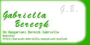 gabriella bereczk business card